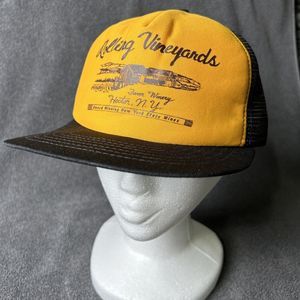 Vintage New Era SnapBack Hat Trucker Rolling Vineyards Cap